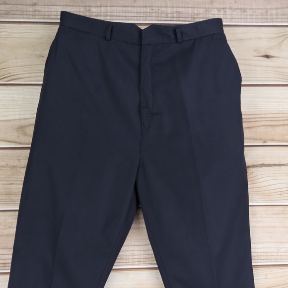 Palmetto's Dress Pants Womens WAIST: 35" Black Flat Front High Rise Straight Leg - Picture 5 of 7